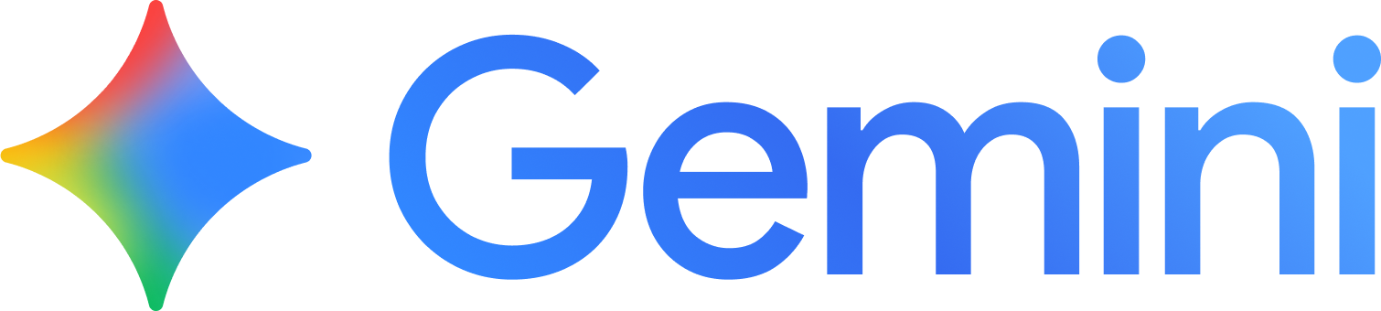 흰 바탕 위에 파란색과 보라색 계열의 그라데이션으로 표현된 Google Gemini 로고 이미지.